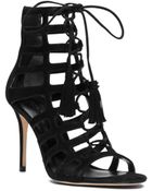 Michael Kors Bardot Suede Stiletto Sandal - Lyst