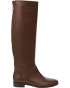 Lanvin Back-Zip Knee Boots - Lyst