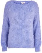 River Island Light Blue Eyelash Knit Jumper - Lyst