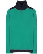 Jil Sander Navy Wool Turtleneck Sweater - Lyst