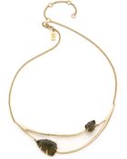 Alexis Bittar Draped Bib Necklace Gold - Lyst