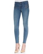 J Brand Cass Beatnik Moto Zip Skinny Jeans - Lyst