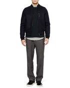 Lanvin Wool-Blend Felt Bomber Jacket - Lyst
