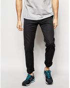 Replay Chinos Slim Fit Washed Black - Lyst