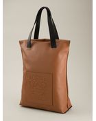 Loewe Embossed Logo Shoulder Bag - Lyst