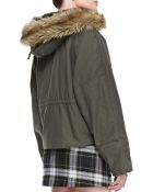 McQ by Alexander McQueen Faux-Fur Hooded Cropped Jacket - Lyst