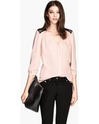 H&M Lace Blouse - Lyst