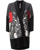 Antonio Marras Waterfall Floral Print Cardigan - Lyst