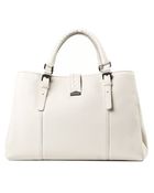 Bottega Veneta Roma Tote Bag In White Chalk Leather - Lyst