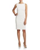 Les Copains Waffle-Knit Cotton Dress - Lyst