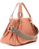 Chloé Paraty Medium Leather Shoulder Bag with Military Strap - Lyst