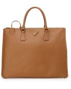 Prada Saffiano Double-handle Tote Bag - Lyst