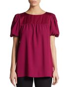 RED Valentino Blouson Short-Sleeve Top - Lyst