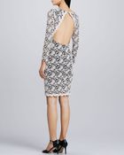 Alice + Olivia Alice Olivia Openback Fitted Lace Dress - Lyst