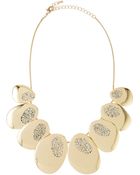 Fragments Crystal-Detailed Organic-Shape Metal Disc Necklace - Lyst
