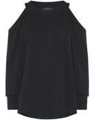 Donna Karan New York Long Sleeve Cold Shoulder Tunic Top - Lyst