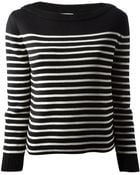 Saint Laurent Striped Sweater - Lyst