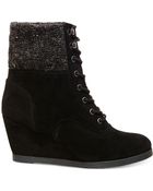 Madden Girl Destiin Sweater Wedge Booties - Lyst