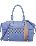 Guess Check Mix Uptown Satchel - Lyst