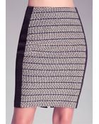 Bebe Caroline Tweed Pencil Skirt - Lyst