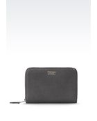 Giorgio Armani Zip Around Wallet In Printed Calfskin - Lyst