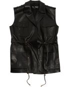 Balmain Leather Vest - Lyst