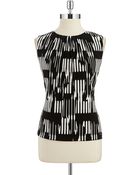 Calvin Klein Streaked Pintuck Top - Lyst