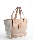 Marc Jacobs Rose And White Leather Top Handle Tote - Lyst