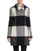 Ivanka Trump Buffalo Check Wool-Blend Coat - Lyst