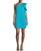 Halston Heritage One-Shoulder Dress W/Bow Detail - Lyst