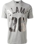 Diesel Black Gold Metallic Print T-Shirt - Lyst