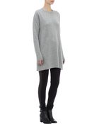 Thakoon Addition Poplin-Inset Mixed-Stitch Sweater - Lyst
