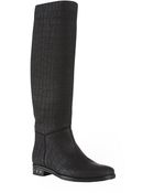 Lanvin Kneehigh Crocembossed Leather Boot - Lyst