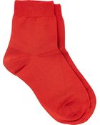 Maria La Rosa Solid Ankle-Length Socks - Lyst