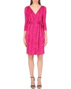 Diane von Furstenberg New Julian Long Silk Wrap Dress - Lyst