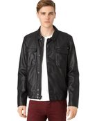 Calvin Klein Jeans Faux Leather Moto Jacket - Lyst