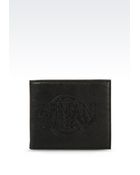 Armani Jeans Bi-Fold Wallet In Faux Leather - Lyst