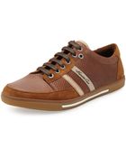 Kenneth Cole Touchdown Leather Sneaker - Lyst