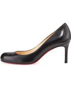 Christian Louboutin Simple Leather Red Sole Pump - Lyst