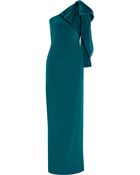 Notte By Marchesa Asymmetric Silk Gown - Lyst