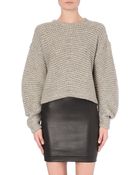 Helmut Lang Oversized Chunky Knit Wool-blend Jumper - Lyst