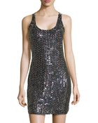Aidan Mattox Scoop-Neck Racerback Beaded Cocktail Dress - Lyst