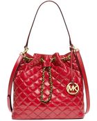 MICHAEL Michael Kors Frankie Quilted Leather Convertible Bag - Lyst