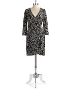 Calvin Klein Snake Print Wrap Dress - Lyst