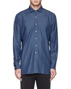 Ovadia And Sons Stone Wash Denim Shirt - Lyst