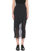 Damir Doma Rokel Asymmetric Silkpanelled Skirt Black - Lyst