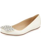 Kate Spade Brilliant Jewel-Toe Ballerina Flat - Lyst