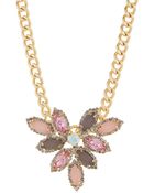 Cara Floral Pave Statement Necklace - Lyst
