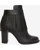 Valentino Fringe Bootie - Lyst