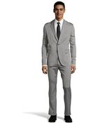 Just Cavalli Grey Woven 2-Button Suit With Flat Front Pants - Lyst